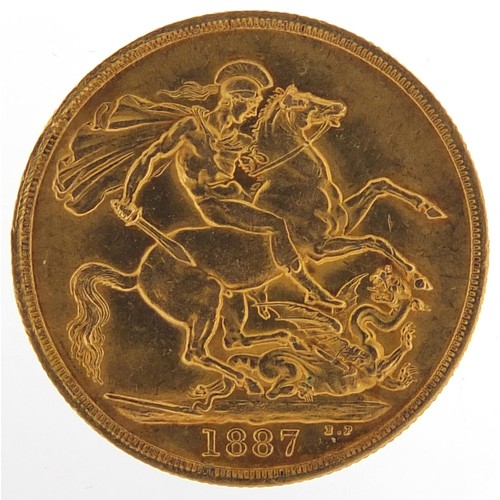 476 - Queen Victoria Jubilee Head 1887 gold double sovereign - this lot is sold without buyer’s premium, t... 