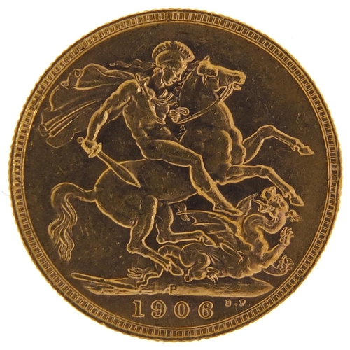 584 - Edward VII 1906 gold sovereign - this lot is sold without buyer’s premium, the hammer price is the p... 