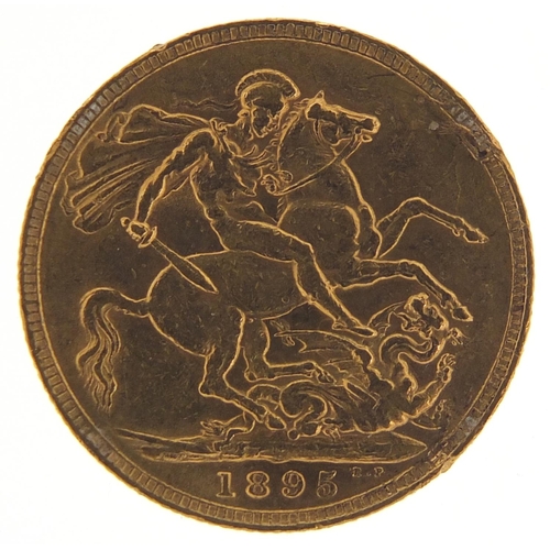 488 - Queen Victoria 1895 gold sovereign - this lot is sold without buyer’s premium, the hammer price is t... 