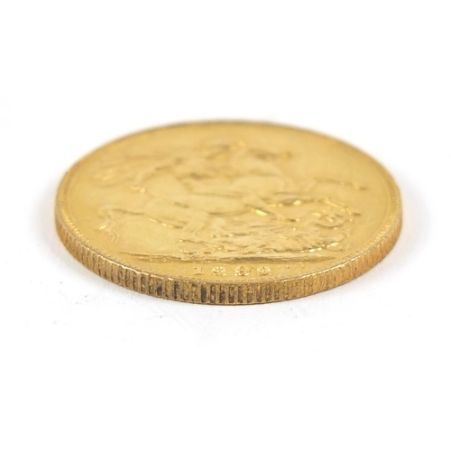 496 - Queen Victoria 1898 gold sovereign - this lot is sold without buyer’s premium, the hammer price is t... 