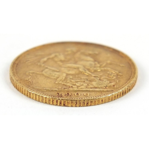 486 - Queen Victoria 1900 gold sovereign - this lot is sold without buyer’s premium, the hammer price is t... 