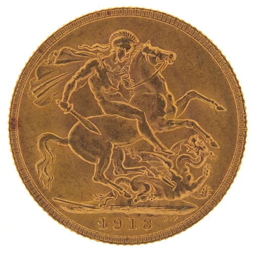 556 - George V 1913 gold sovereign - this lot is sold without buyer’s premium, the hammer price is the pri... 