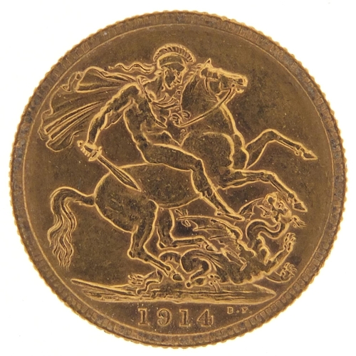 542 - George V 1914 gold sovereign - this lot is sold without buyer’s premium, the hammer price is the pri... 