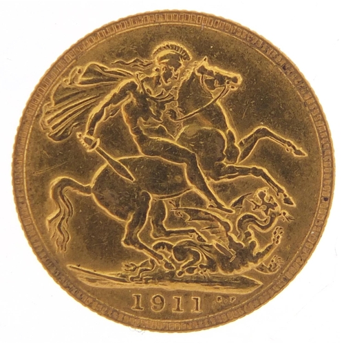 504 - George V 1911 gold sovereign - this lot is sold without buyer’s premium, the hammer price is the pri... 