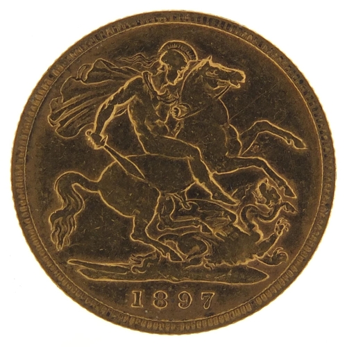 644 - Queen Victoria 1897 gold half sovereign - this lot is sold without buyer’s premium, the hammer price... 