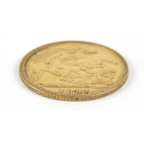 644 - Queen Victoria 1897 gold half sovereign - this lot is sold without buyer’s premium, the hammer price... 