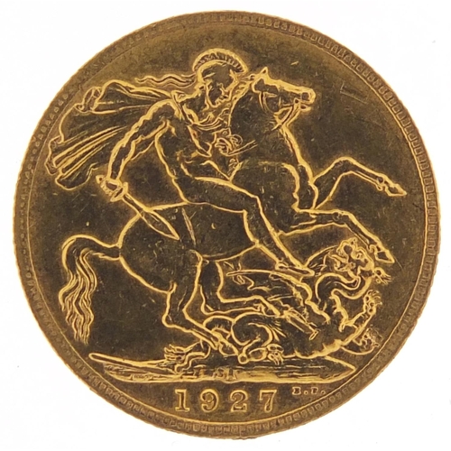 578 - George V 1927 gold sovereign, South Africa mint - this lot is sold without buyer’s premium, the hamm... 