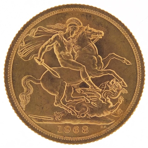 588 - Elizabeth II 1968 gold sovereign - this lot is sold without buyer’s premium, the hammer price is the... 