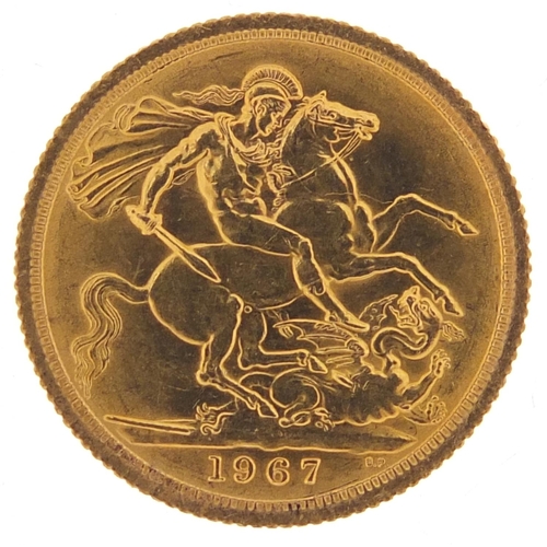 590 - Elizabeth II 1967 gold sovereign - this lot is sold without buyer’s premium, the hammer price is the... 