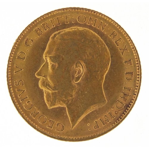 570 - George V 1913 gold half sovereign - this lot is sold without buyer’s premium, the hammer price is th... 