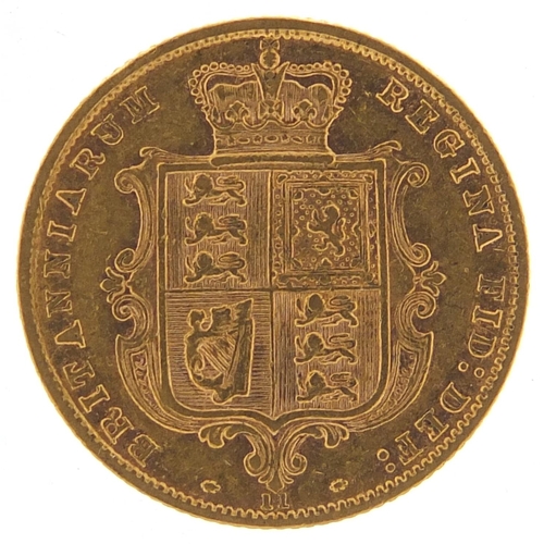 551 - Victoria Young Head 1878 shield back gold half sovereign - this lot is sold without buyer’s premium,... 