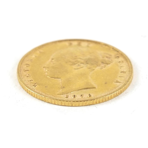 551 - Victoria Young Head 1878 shield back gold half sovereign - this lot is sold without buyer’s premium,... 