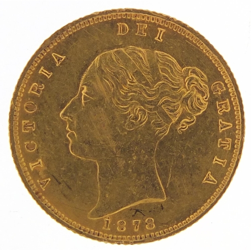 554 - Victoria Young Head 1878 shield back gold half sovereign - this lot is sold without buyer’s premium,... 