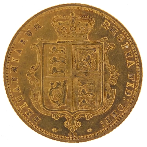 554 - Victoria Young Head 1878 shield back gold half sovereign - this lot is sold without buyer’s premium,... 