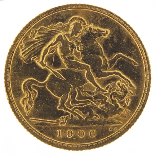 541 - Edward VII 1906 gold half sovereign - this lot is sold without buyer’s premium, the hammer price is ... 