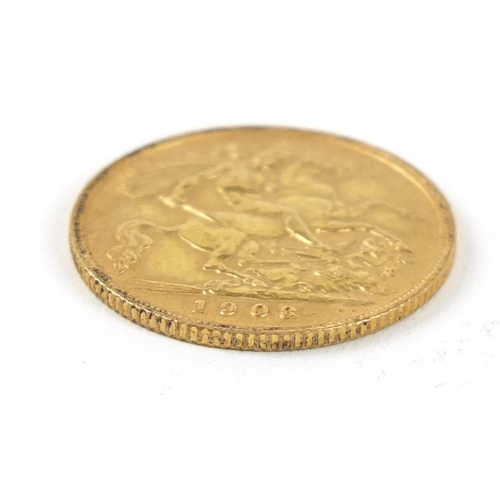 502 - Edward VII 1908 gold half sovereign - this lot is sold without buyer’s premium, the hammer price is ... 
