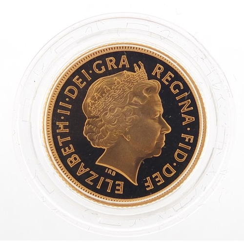 500 - Elizabeth II 1999 gold proof sovereign with box and  certificate numbered 9169 - this lot is sold wi... 