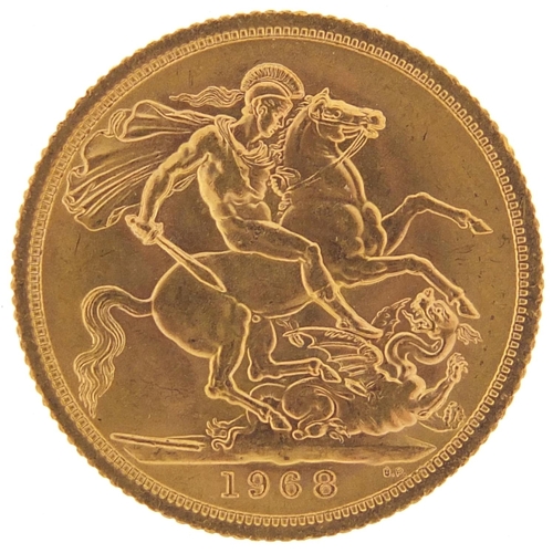 501 - Elizabeth II 1968 gold sovereign - this lot is sold without buyer’s premium, the hammer price is the... 