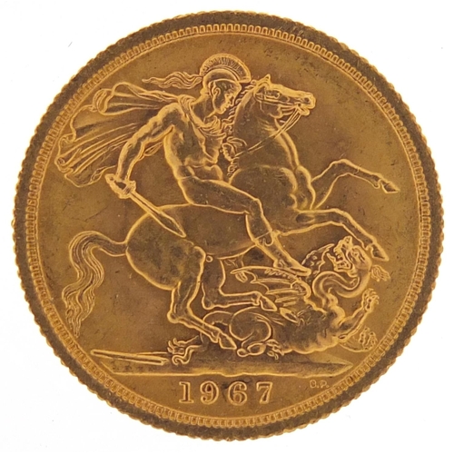 529 - Elizabeth II 1967 gold sovereign - this lot is sold without buyer’s premium, the hammer price is the... 