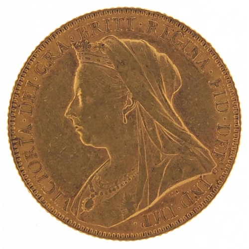 537 - Queen Victoria 1900 gold sovereign - this lot is sold without buyer’s premium, the hammer price is t... 