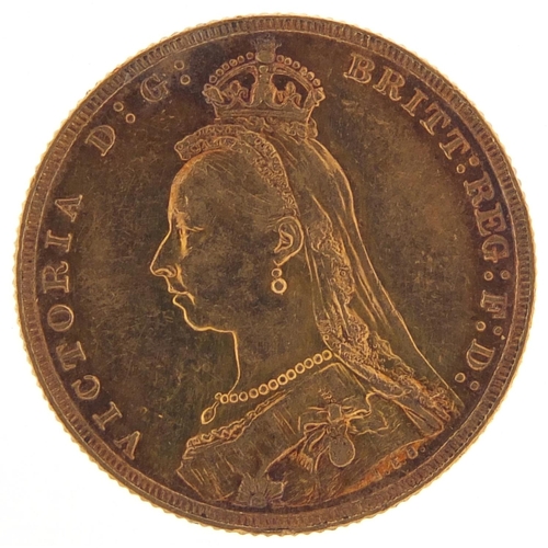 566 - Queen Victoria Jubilee Head 1887 gold sovereign - this lot is sold without buyer’s premium, the hamm... 