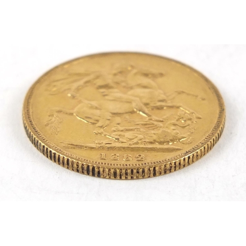 647 - Victoria Young Head 1882 gold sovereign, Sydney mint - this lot is sold without buyer’s premium, the... 