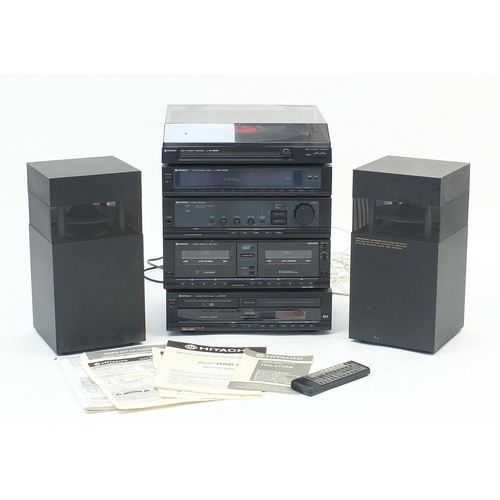 Hitachi HiFi separates stereo comprising stereo amplifier, CD