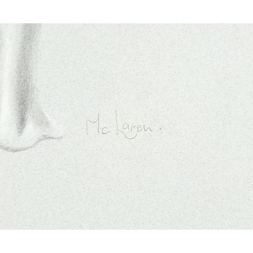 51 - McLaren - Standing nude females, pair of signed pencil drawings, mounted, framed and glazed, each 75... 