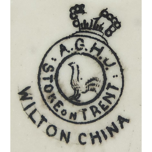 1509 - Wilton China, military interest crested china radio operator titled Listening in with Sic Virescit I... 