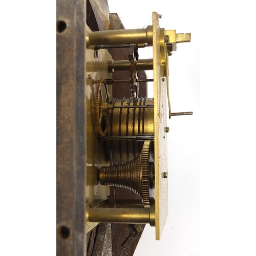 48 - Victorian mahogany fusée wall clock with convex glass, 36cm in diameter