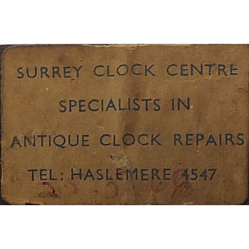 48 - Victorian mahogany fusée wall clock with convex glass, 36cm in diameter