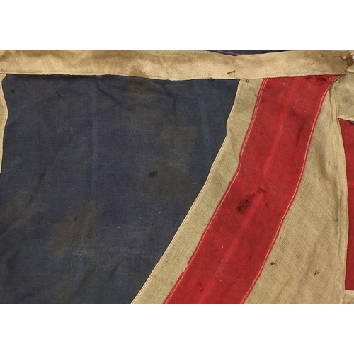 1447 - Large British military Naval interest Union Jack flag, 255cm x 120cm