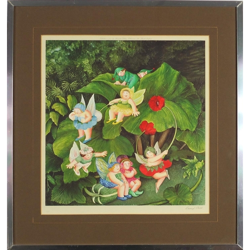 260 - Beryl Cook - Fairy Dell, pencil signed print in colour with embossed watermark, mounted, framed and ... 