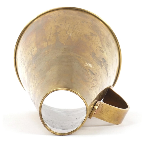 194 - Early 20th century rowing interest brass megaphone, 32.5cm in length