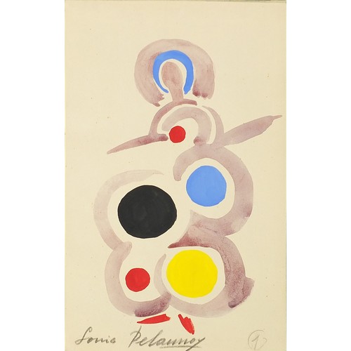 91 - Sonia Delaunay 1923 - Abstract compositions, costume designs, pair of Russian theatrical watercolour... 