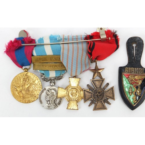 1442A - Militaria relating to Legionnaire M J Wood number 029358 including medals, kepe and uniform