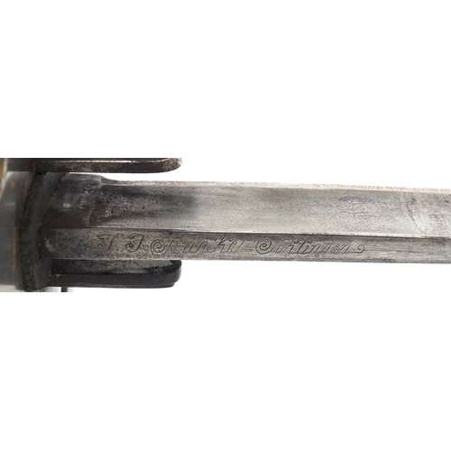 1455 - Modern decorative Military interest 1796 pattern sabre with scabbard, impressed Osborn & Co Birmingh... 