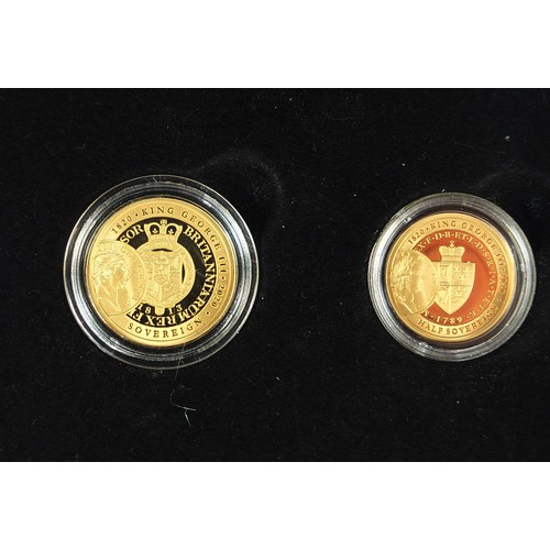 545 - The 2020 George III 200th anniversary heritage gold sovereign prestige set by Hatton's of London wit... 