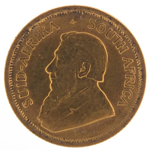687 - South African 1982 gold 1/10th krugerrand - this lot is sold without buyer’s premium, the hammer pri... 