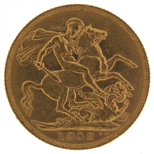 709 - Edward VII 1909 gold sovereign - this lot is sold without buyer’s premium, the hammer price is the p... 