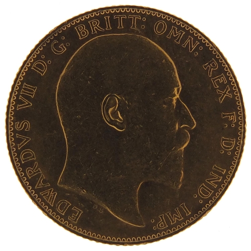 696 - Edward VII 1907 gold sovereign - this lot is sold without buyer’s premium, the hammer price is the p... 