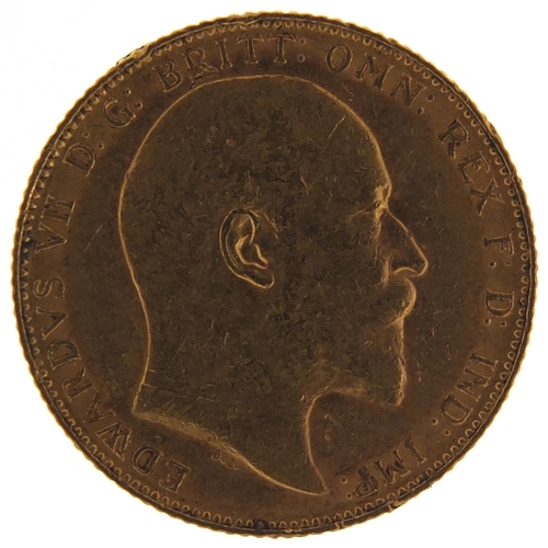 686 - Edward VII 1908 gold sovereign - this lot is sold without buyer’s premium, the hammer price is the p... 