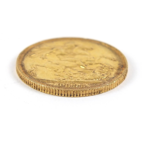 659 - Queen Victoria 1895 gold sovereign, Sydney Mint - this lot is sold without buyer’s premium, the hamm... 
