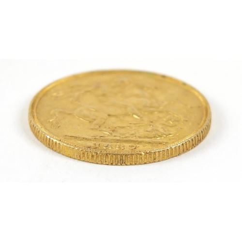 664 - Queen Victoria Jubilee Head 1887 gold sovereign - this lot is sold without buyer’s premium, the hamm... 