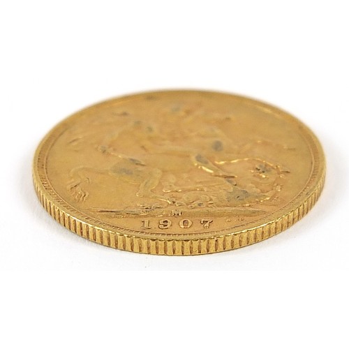 701 - Edward VII 1907 gold sovereign, Melbourne mint - this lot is sold without buyer’s premium, the hamme... 