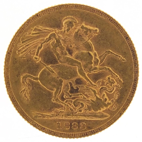 677 - Victoria Young Head 1883 gold sovereign, Sydney Mint  - this lot is sold without buyer’s premium, th... 