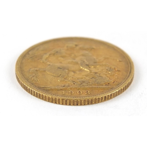 691 - Edward VII 1903 gold sovereign - this lot is sold without buyer’s premium, the hammer price is the p... 
