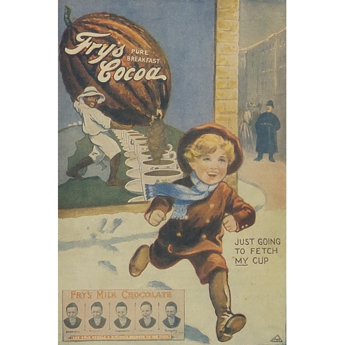 688A - Five advertising Fry's Cocoa prints in colour, each mounted, framed and glazed, the largest 21cm x 1... 