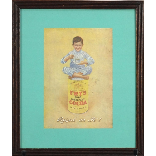 688A - Five advertising Fry's Cocoa prints in colour, each mounted, framed and glazed, the largest 21cm x 1... 