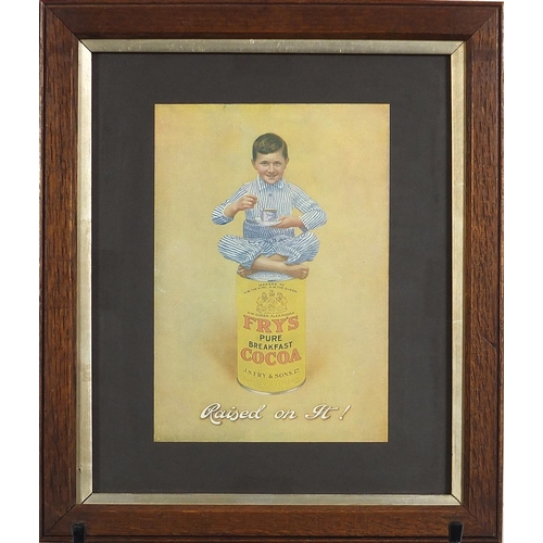 688A - Five advertising Fry's Cocoa prints in colour, each mounted, framed and glazed, the largest 21cm x 1... 